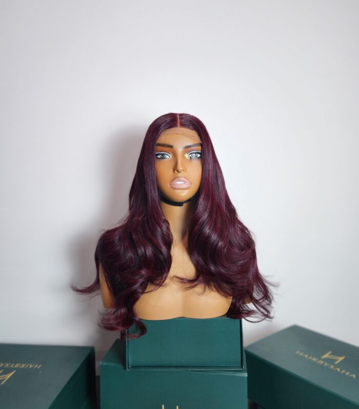 Burgundy Wavy - Short