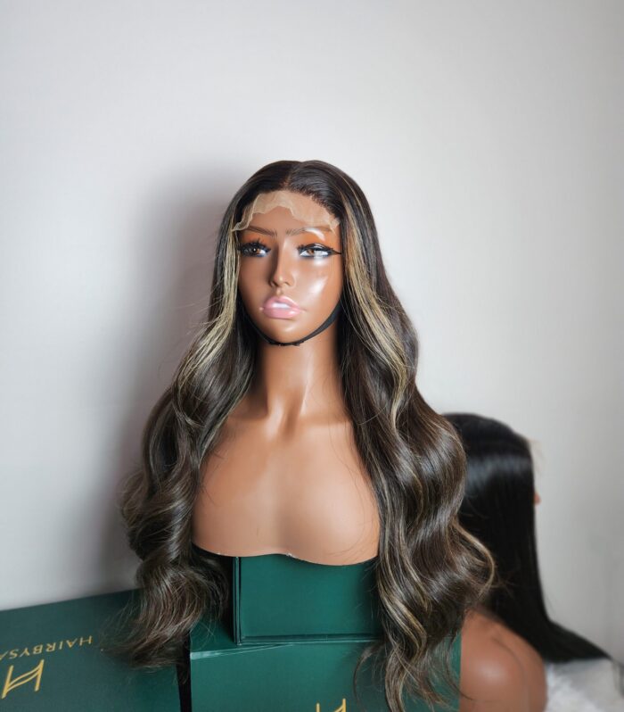 Dark Brown - Grey Highlight