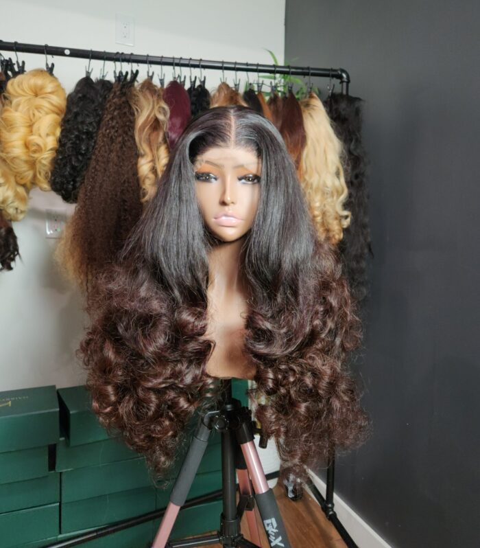 Coffee Brown Tips - Long Wavy