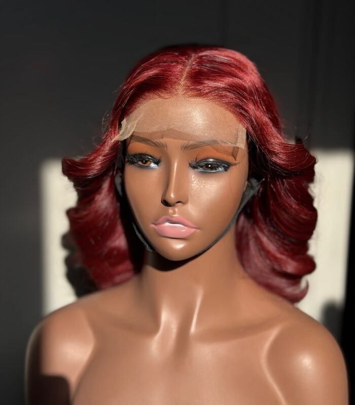 Burgundy Short Wavy